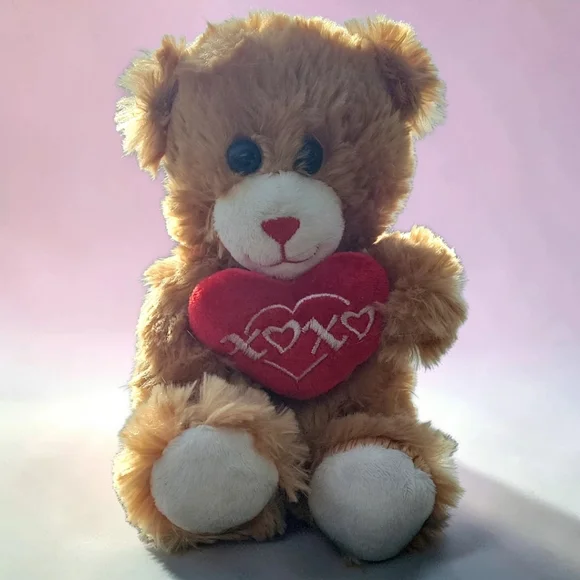 2015 Dan Dee 9" TEDDY BEAR Stuffed Plush Animal XOXO Kisses Hugs Valentines - Picture 2 of 9